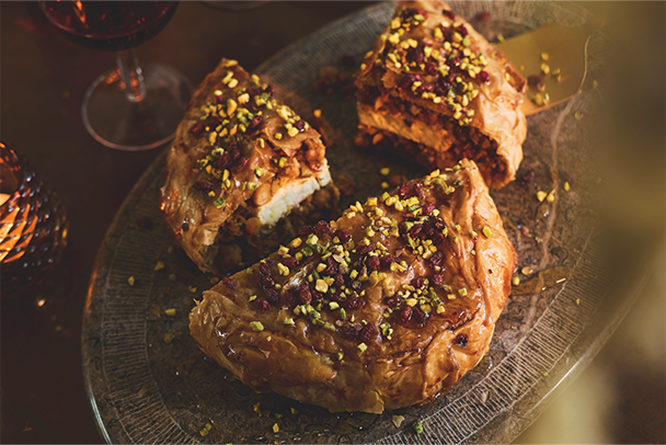 Sabrina Ghayour’s Jewelled Root Vegetable & Feta Filo Pie