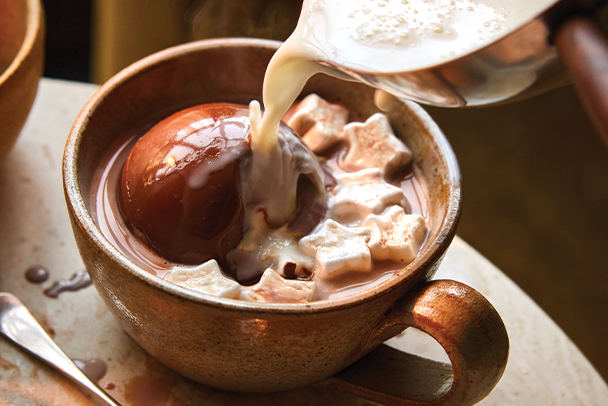 Hot Chocolate Bombe with Marshmallows