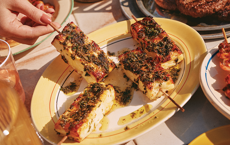 2 Herby Halloumi Kebabs