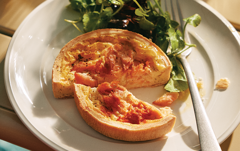 Hot Smoked Salmon Quiches