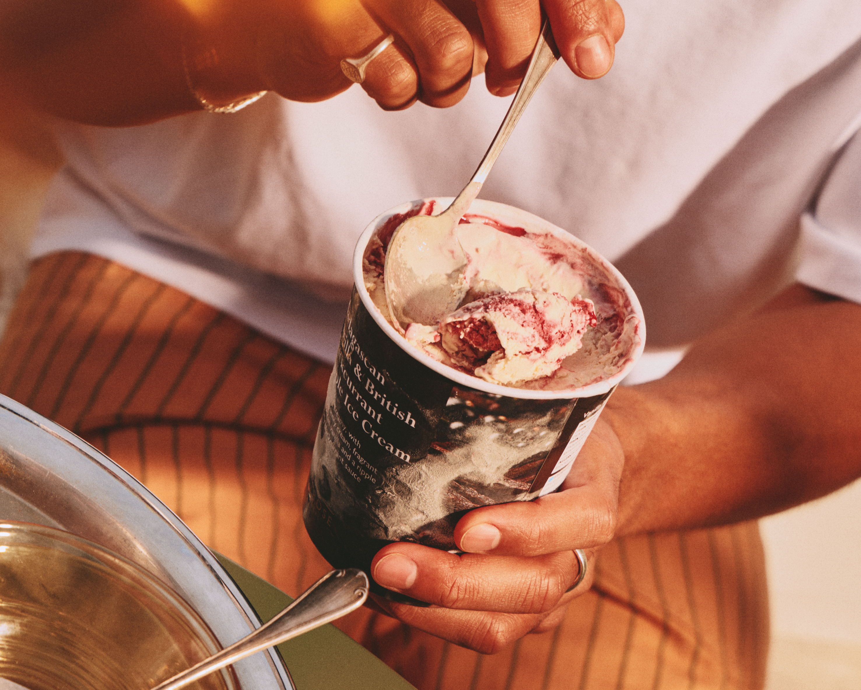 No.1 Madagascan Vanilla & British Blackcurrant Ripple Ice Cream