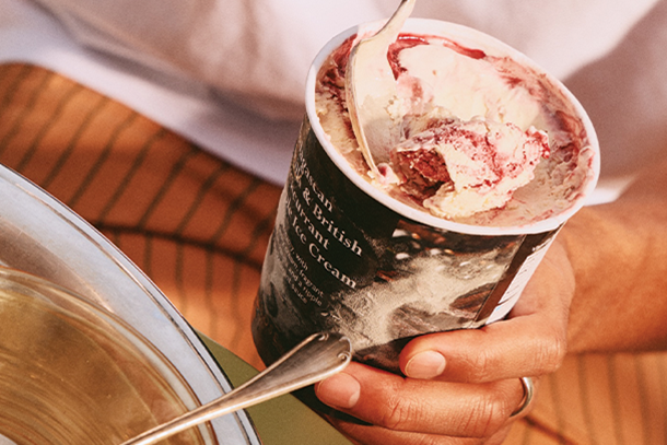 No.1 Madagascan Vanilla & British Blackcurrant Ripple Ice Cream