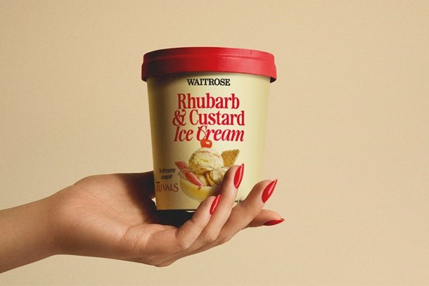 rhubarb and custard ice cream